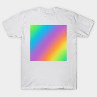 Bright Rainbow Gradient Diagonal T-Shirt